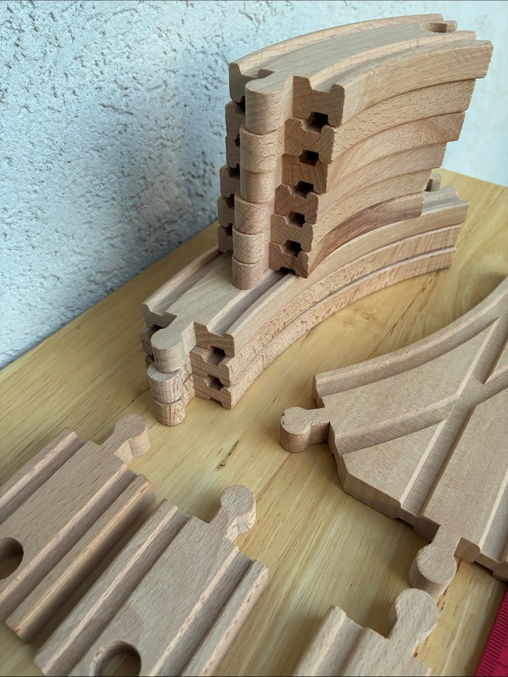 Wooden Train Track Set Pieces. Set of 17 pieces from different sets brio, thomas - Picture 3 of 4
